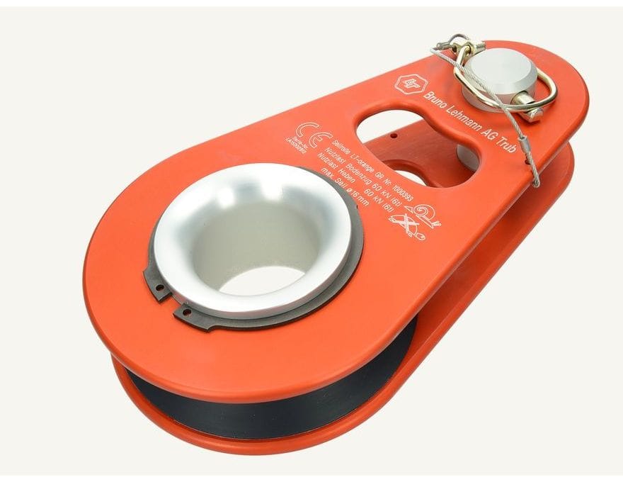 24763 Seilrolle LT-orange GR 60kN mit Gleitlagerung - immagine 1