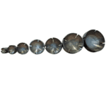 Set of 7 different eyelet cutters