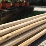Palo di castagno tornito diametro 8 cm