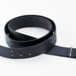 Ceinture en cuir, noire