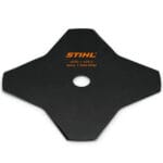 Lame de tondeuse à gazon, quatre dents, 230 mm