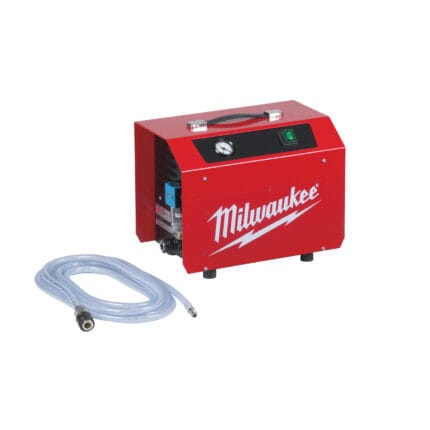 Pompe MILWAUKEE VP6 (345x205x275 mm). Fixation rapide de la colonne par le vide (DR 255 TV) Équipement standard : câble de 5 m avec raccord DW 7, capacité 850 mbar, capacité de pression maximale 6 m3/h (100 l/min). Tension 220 240 V. fourni avec tuyau de 5m avec accouplement DW7