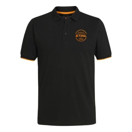 stihl polo shirt logo circle black