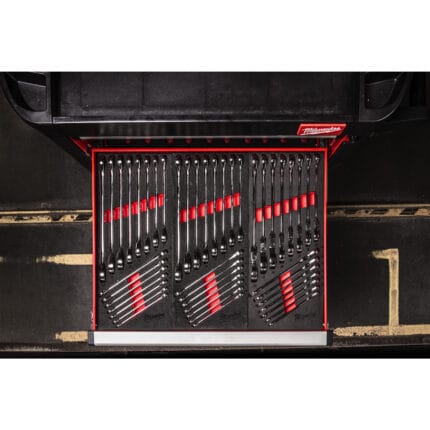 milwaukee set di chiavi combinate a cricchetto max bite™ in modulo morbido