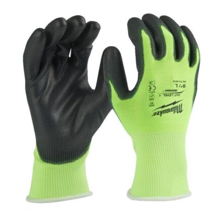 Milwaukee gants enduits de polyuréthane haute visibilité cat. cut b