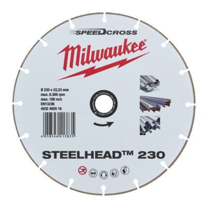 milwauke disco diamantato steelhead™ acciaio e acciaio inox