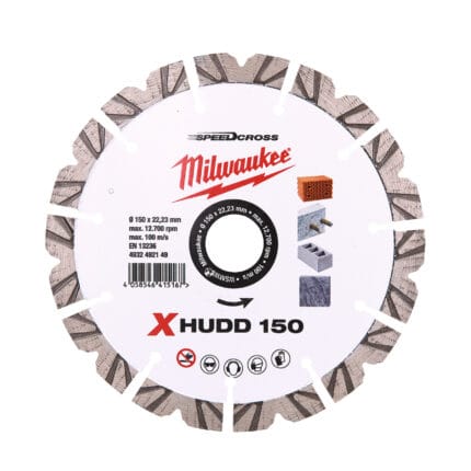 milwauke disco diamantato xhudd materiali duri alte performance
