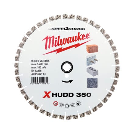 milwauke disco diamantato xhudd materiali duri alte performance