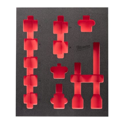 milwaukee long 3/4" machine socket set in soft module