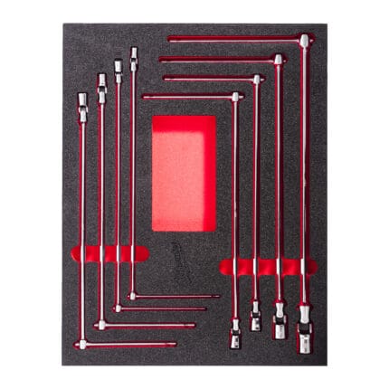 milwauke set di chiavi a t con bussola esagonale snodata