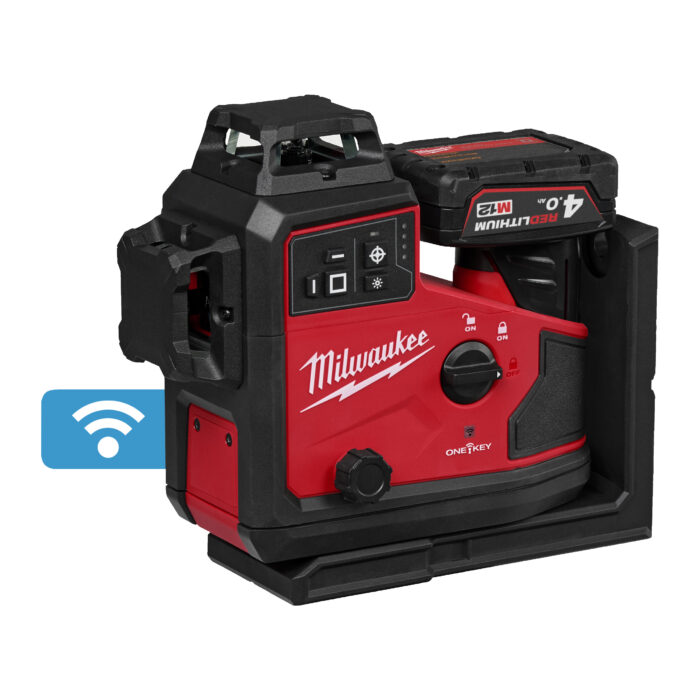 milwaukee laser lineare verde m12™ a 3 linee 360° con auto allineamento