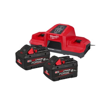 milwaukee energy kit 8 ah m18™ forge™ con caricabatterie doppio super rapido