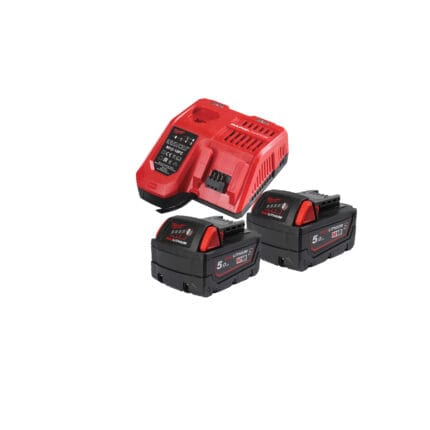 milwaukee energy kit m18™ 2 x 5.0 ah resistenti agli agenti chimici (18v)