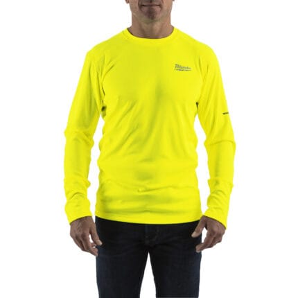 milwauke t shirt a maniche lunghe workskin™ warm giallo